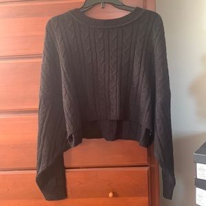 Black cropped sweater